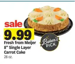 Meijer Fresh from Meijer 8” Single Layer Carrot Cake offer