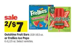 Meijer Outshine Fruit Bars or Frollies Ice Pops offer