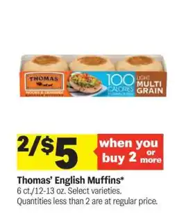 Meijer Thomas' English Muffins offer