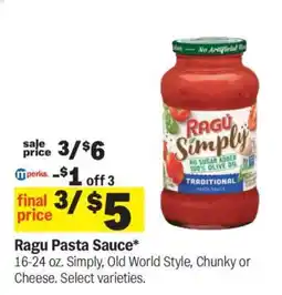 Meijer Ragú Pasta Sauce offer