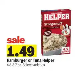 Meijer Hamburger or Tuna Helper offer