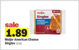 Meijer Meijer American Cheese Singles offer