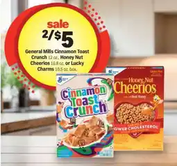 Meijer General Mills Cinnamon Toast Crunch, Honey Nut Cheerios, Lucky Charms offer