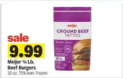 Meijer Meijer ¼ Lb. Beef Burgers offer