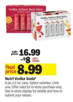 Meijer Nutrl Vodka Soda offer
