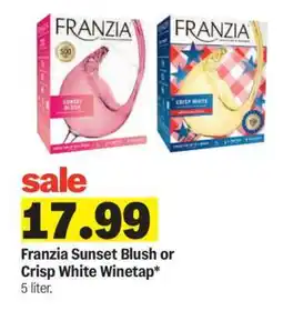 Meijer Franzia Sunset Blush or Crisp White Winetap offer