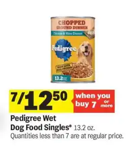 Meijer Pedigree Wet Dog Food Singles offer