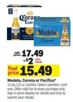 Meijer Modelo, Corona or Pacifico offer