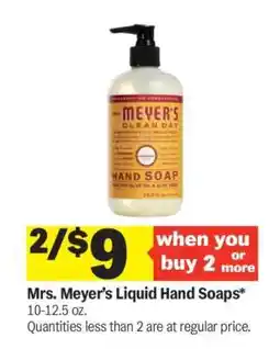Meijer Mrs. Meyer's Liquid Hand Soaps offer