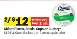 Meijer Chinet Plates, Bowls, Cups or Cutlery offer
