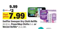 Meijer Swiffer Sweeper Dry Cloth Refills offer