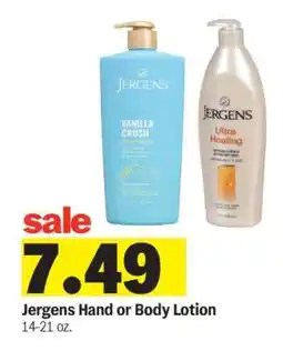 Meijer Jergens Hand or Body Lotion offer