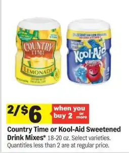 Meijer Country Time or Kool-Aid Sweetened Drink Mixes offer
