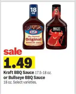 Meijer Kraft BBQ Sauce or Bullseye BBQ Sauce offer