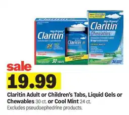 Meijer Claritin Adult or Childrenβs Tabs, Liquid Gels or Chewables offer