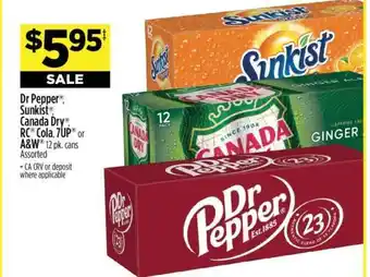 Dollar General Dr Pepper, Sunkist, Canada Dry, RC Cola, 7UP or A&W offer
