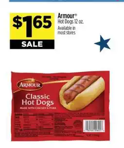 Dollar General Armour Hot Dogs 12 oz offer