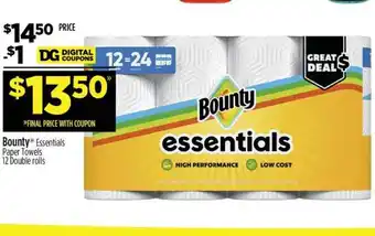 Dollar General Bounty Essentials Paper Towels offer