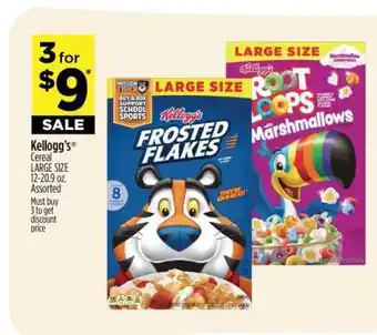 Dollar General Kellogg's Cereal Large Size offer