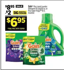 Dollar General Gain Plus Liquid Laundry Detergent offer
