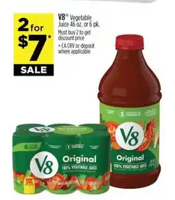 Dollar General V8 Vegetable Juice offer