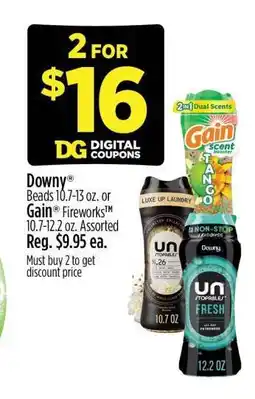 Dollar General Downy Beads or Gain Fireworks offer
