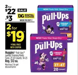 Dollar General Huggies Pull-Ups Jumbo Training Pants offer