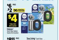 Dollar General Febreze Trash Odor Fighter Starter Kit Assorted offer