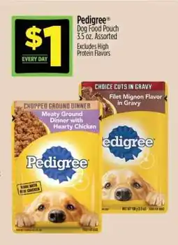 Dollar General Pedigree Dog Food Pouch offer
