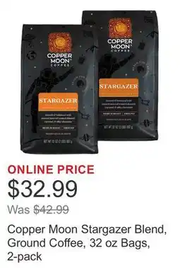 Costco Copper Moon Stargazer Blend, Ground Coffee, 32 oz Bags, 2-pack offer