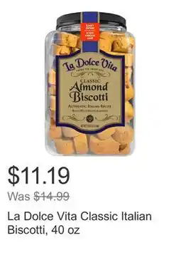 Costco La Dolce Vita Classic Italian Biscotti, 40 oz offer