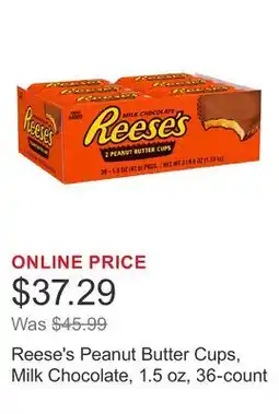 Costco Reese's Peanut Butter Cups, Milk Chocolate, 1.5 oz, 36-count offer