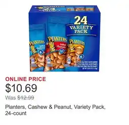 Costco Planters, Cashew & Peanut, Variety Pack, 24-count offer