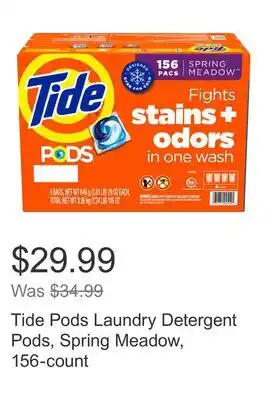 Costco Tide Pods Laundry Detergent Pods, Spring Meadow, 156-count offer
