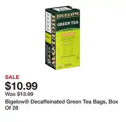 Office Depot Bigelow Decaffeinated Green Tea Bags, Box Of 28 offer