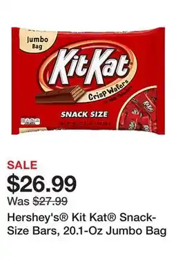 Office Depot Hershey's Kit Kat Snack-Size Bars, 20.1-Oz Jumbo Bag offer