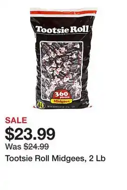 Office Depot Tootsie Roll Midgees, 2 Lb offer
