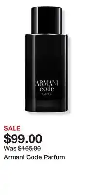 Ulta Beauty Armani Code Parfum offer