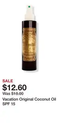 Ulta Beauty Vacation Original Coconut Oil SPF 15 offer
