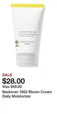 Ulta Beauty Beekman 1802 Bloom Cream Daily Moisturizer offer
