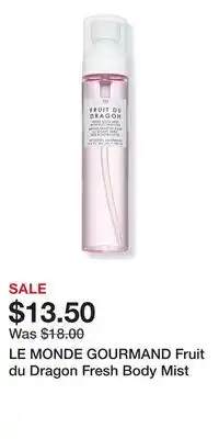 Ulta Beauty LE MONDE GOURMAND Fruit du Dragon Fresh Body Mist offer