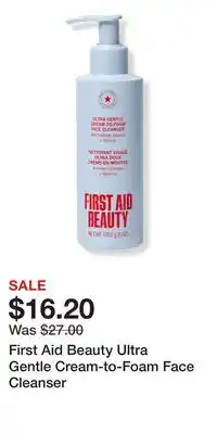 Ulta Beauty First Aid Beauty Ultra Gentle Cream-to-Foam Face Cleanser offer