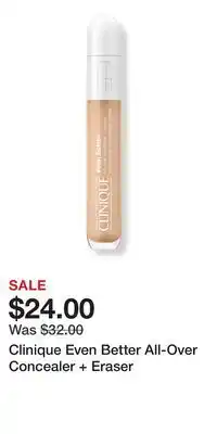 Ulta Beauty Clinique Even Better All-Over Concealer + Eraser offer