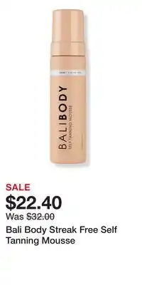 Ulta Beauty Bali Body Streak Free Self Tanning Mousse offer