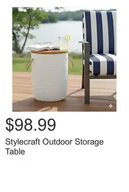Costco Stylecraft Outdoor Storage Table offer