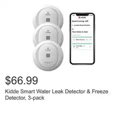Costco Kidde Smart Water Leak Detector & Freeze Detector, 3-pack offer