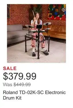 Costco Roland TD-02K-SC Electronic Drum Kit offer
