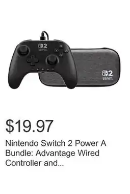 Costco Nintendo Switch 2 Power A Bundle: Advantage Wired Controller and Slim Case offer