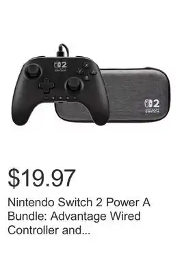 Costco Nintendo Switch 2 Power A Bundle: Advantage Wired Controller and Slim Case offer