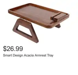 Costco Smart Design Acacia Armrest Tray offer